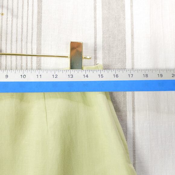 Y2K Skirt Womens 8 Vintage Pistachio Green Linen Blend Short Miniskirt Clueless - Picture 8 of 8